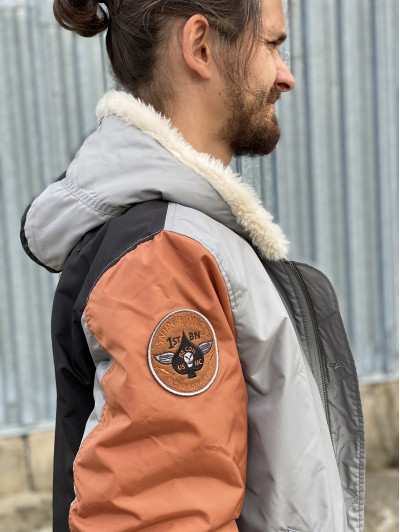 MA-1 HOODED CB Alpha Industries SILVER